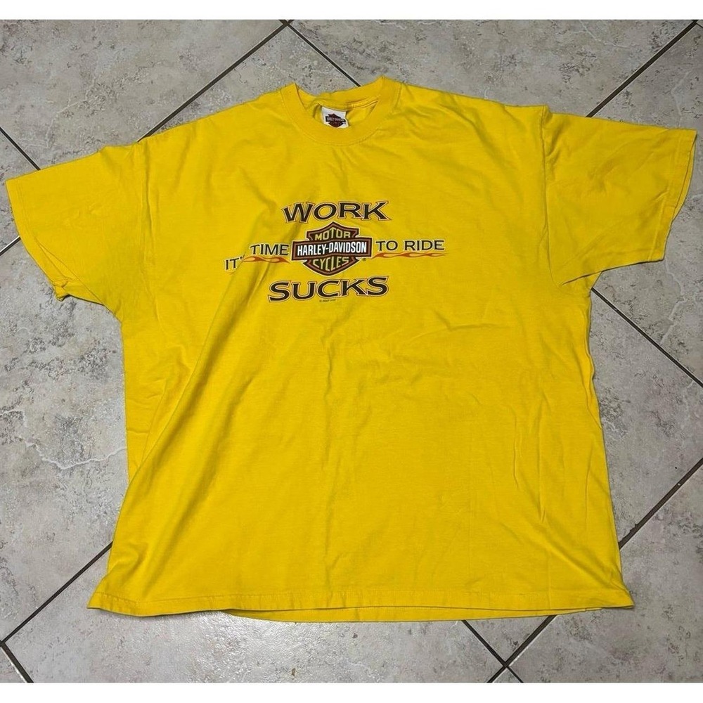 Harley-Davidson Work Time, Ride It Sucks" T-Shirt 3xl